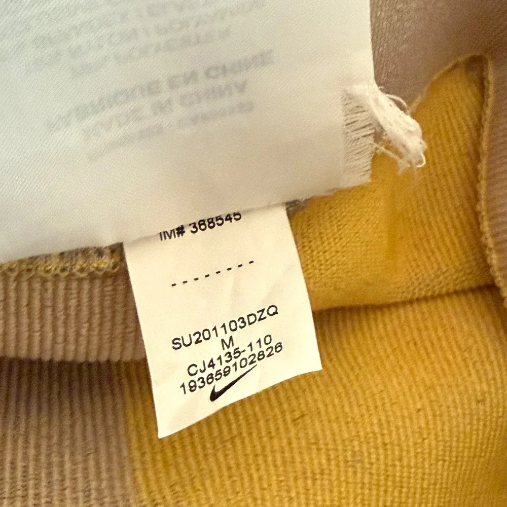Nike Sculpt Lux Leggings Womens M Yellow‎ Geometric Knit Seamless High Rise Yoga